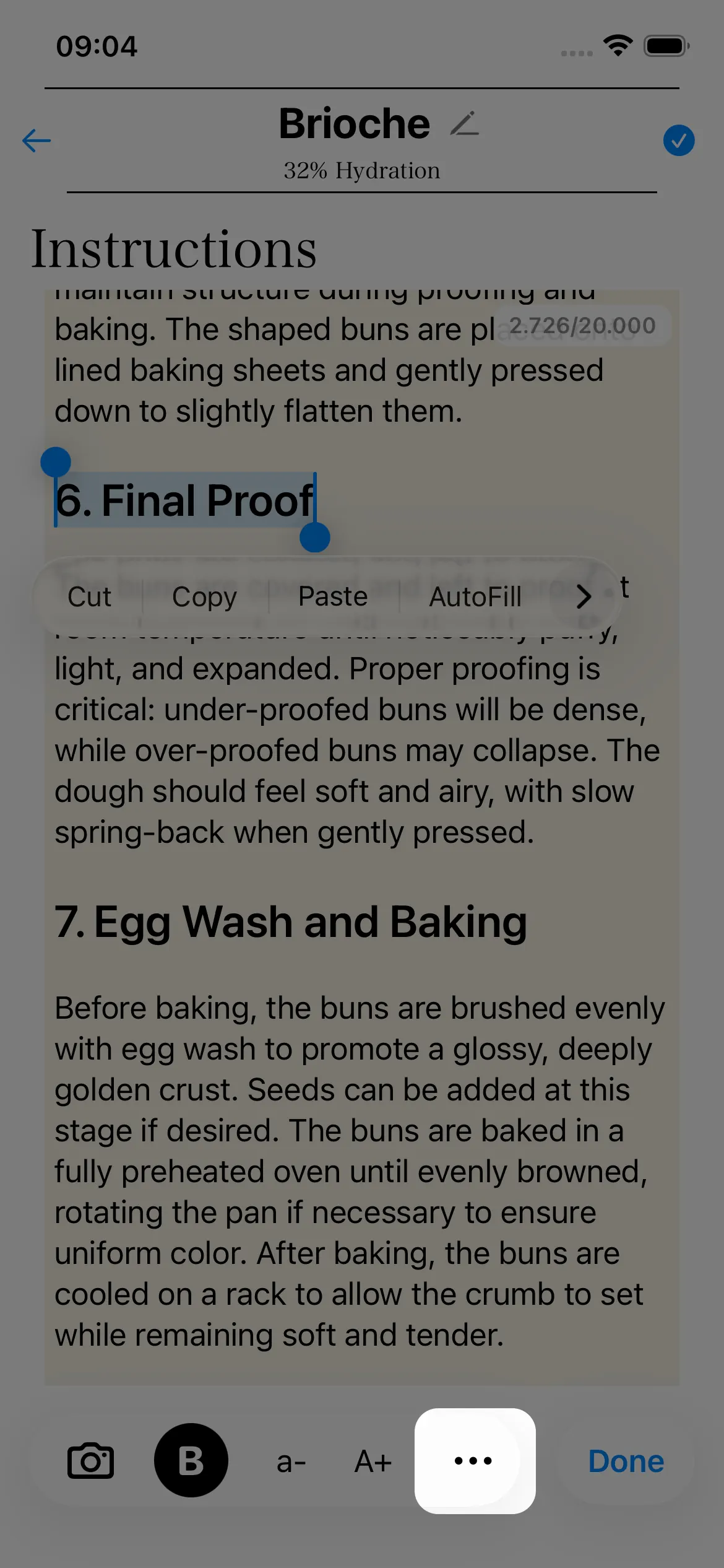 Recipe instructions text formatting tutorial frame 1